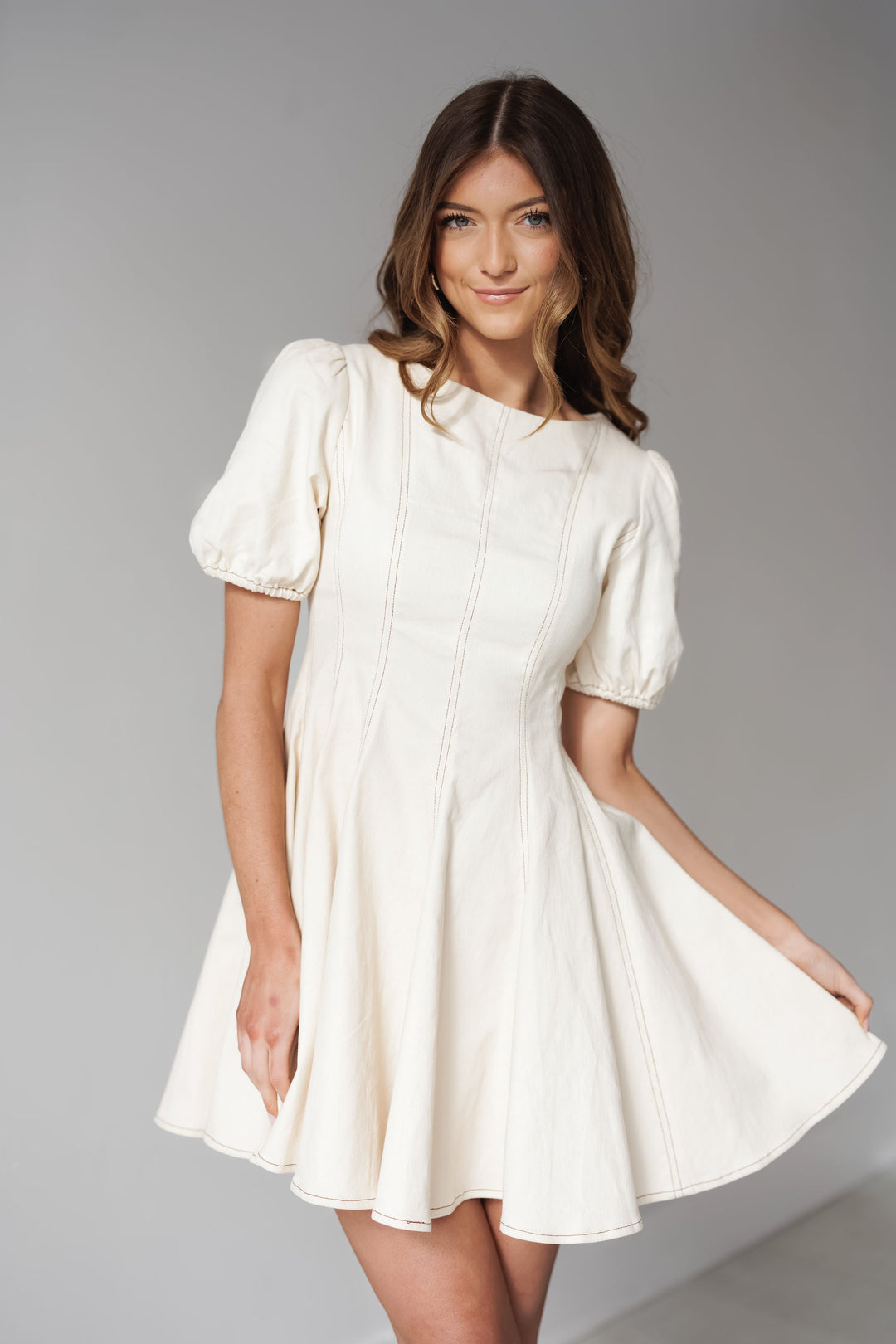 Rachel Mini Dress - Cream