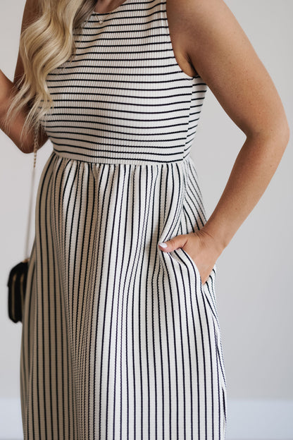 Brynlee Dress - Black/Cream