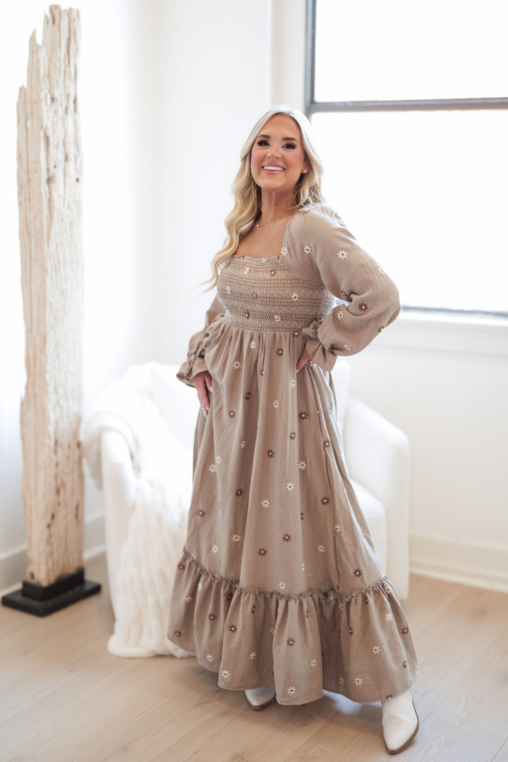 Brooke Dress - Grey Taupe - FINAL SALE