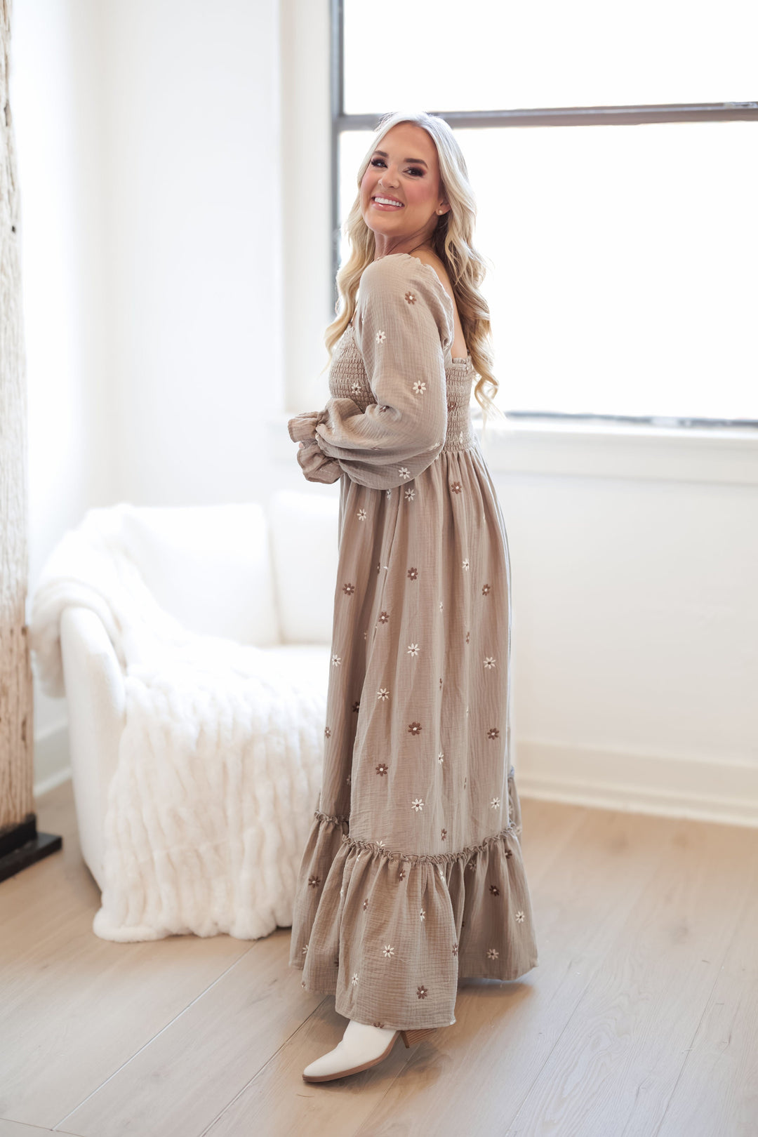 Brooke Dress - Grey Taupe - FINAL SALE