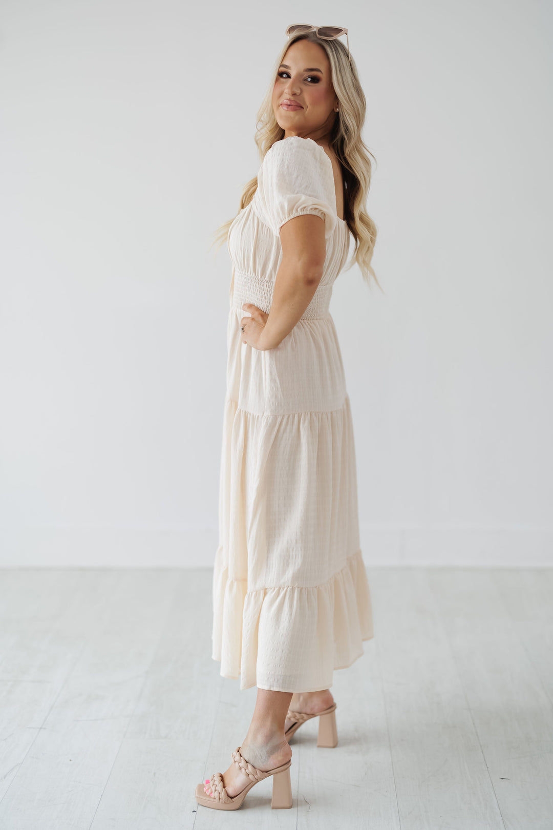 Mariah Midi Dress - Cream
