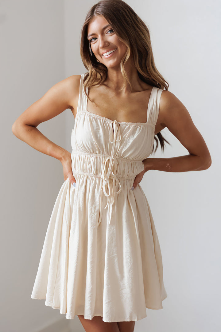 Kelly Mini Dress - Light Khaki