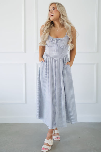 Lainey Dress - Navy
