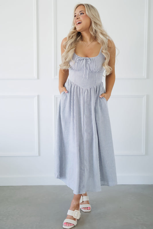 Lainey Dress - Navy