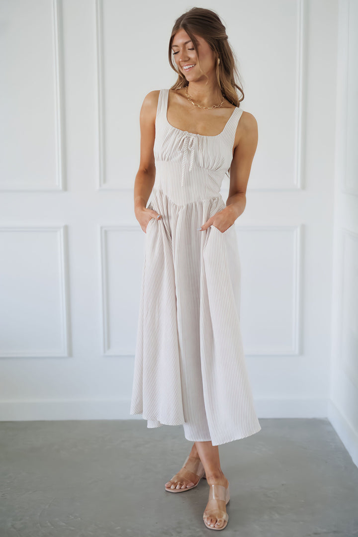 Lainey Dress - Light Taupe