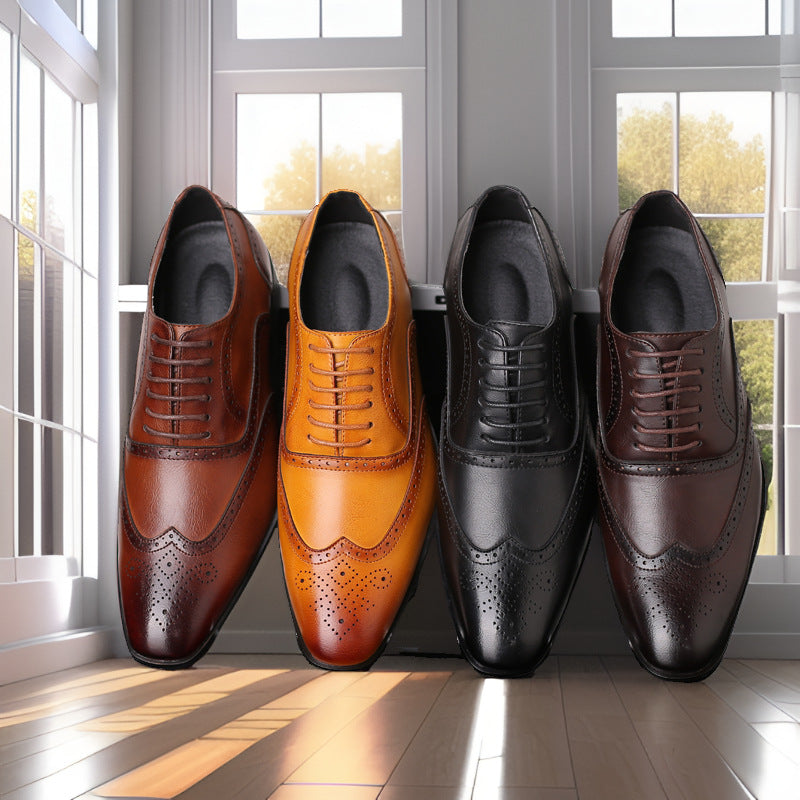 Zapatos de vestir brogue de cuero Oxford