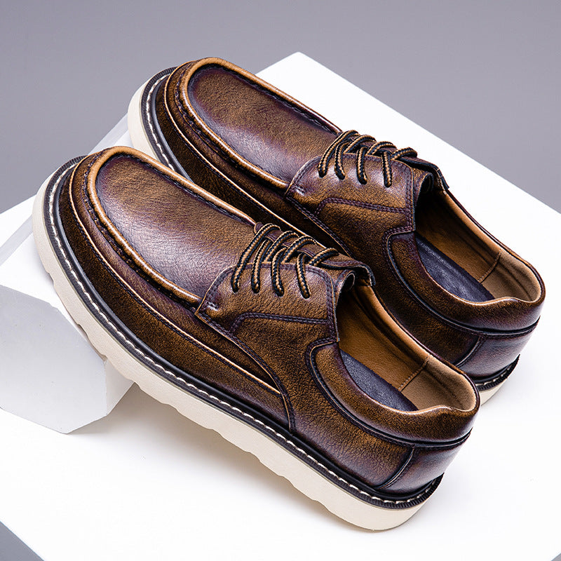 Zapatos Derby de piel auténtica