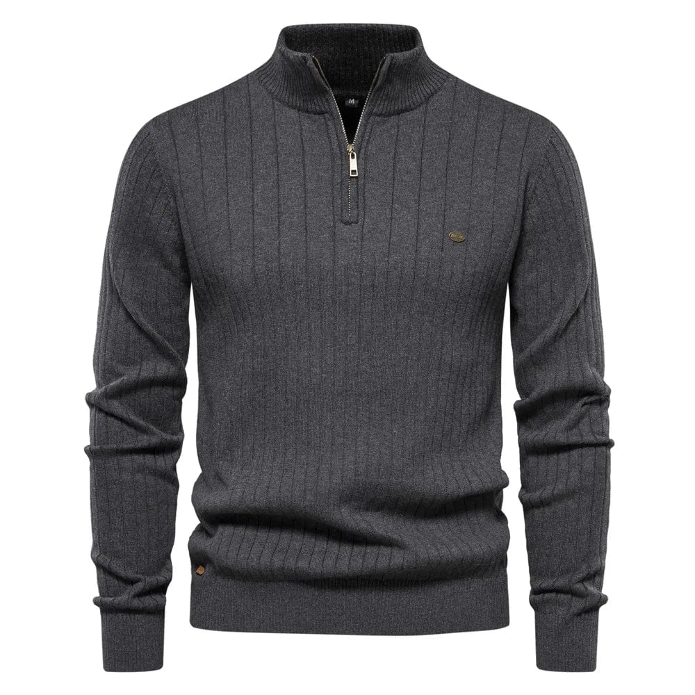 Nicolas | Casual zip jumper with stand-up collar