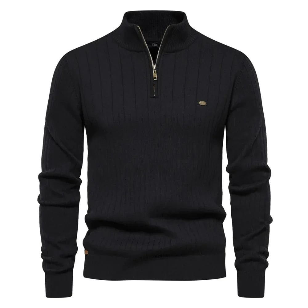 Nicolas | Casual zip jumper with stand-up collar