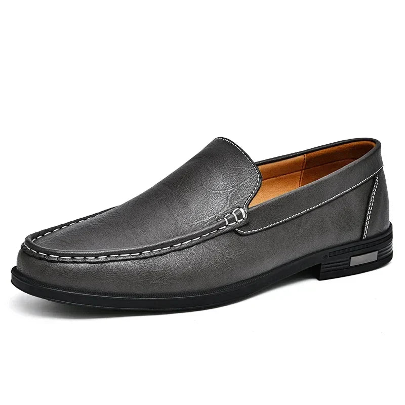 XANDER - GLIMMER LEATHER LOAFERS