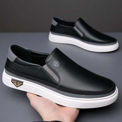 Zapatos Chelsea de cuero sin cordones 
