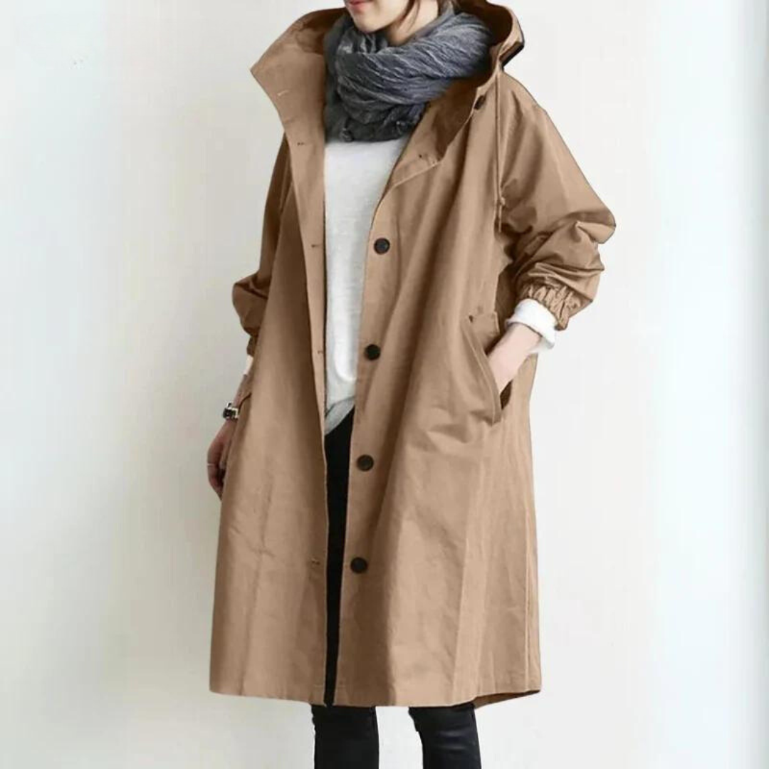 Freya - Stylish Windbreaker Trenchcoat