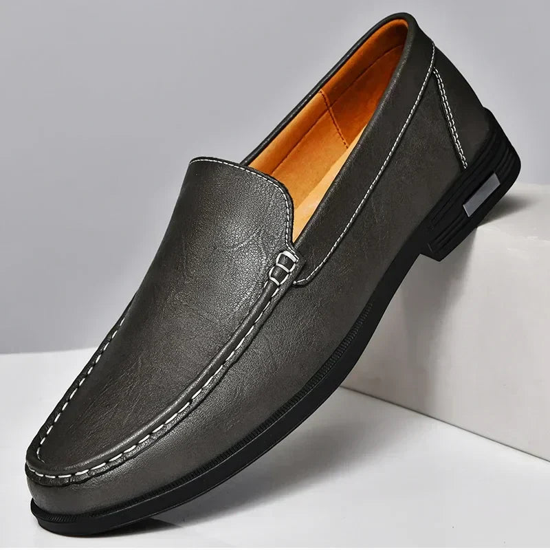 XANDER - GLIMMER LEATHER LOAFERS