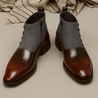 Botas Oxford de piel de becerro