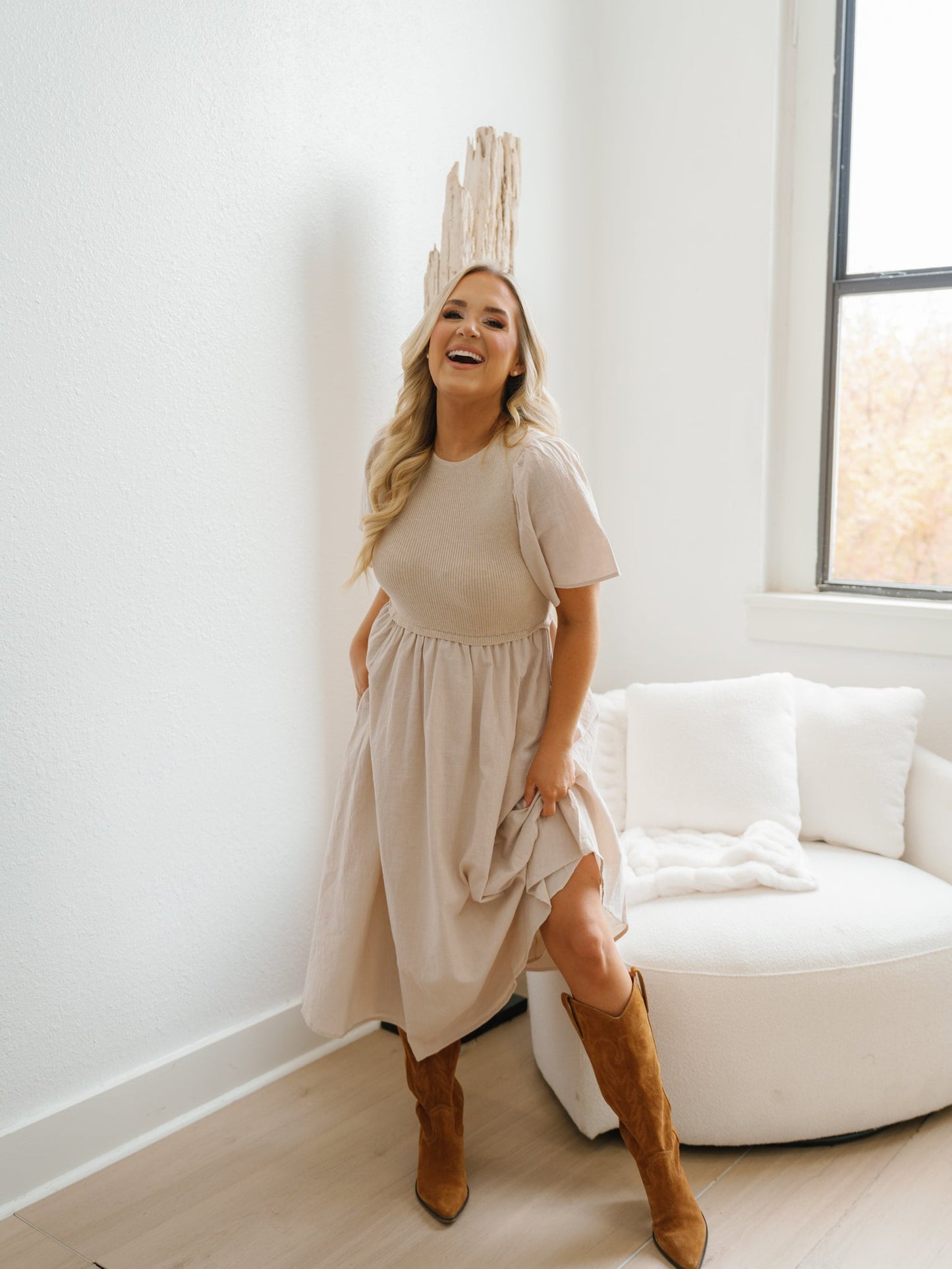 Carmen Dress - Natural - FINAL SALE