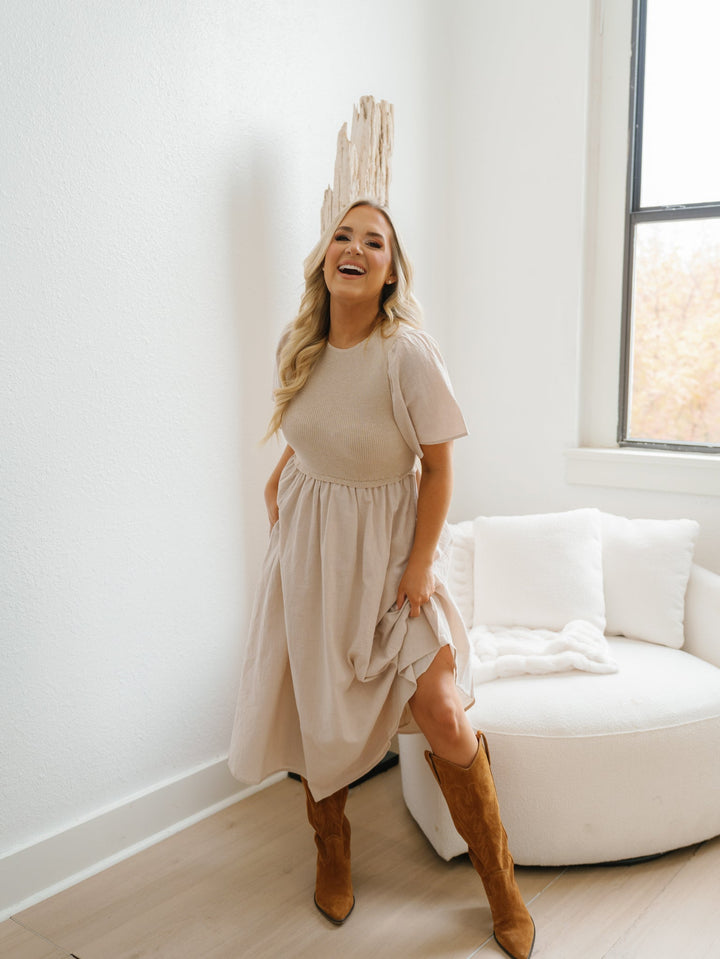 Carmen Dress - Natural - FINAL SALE