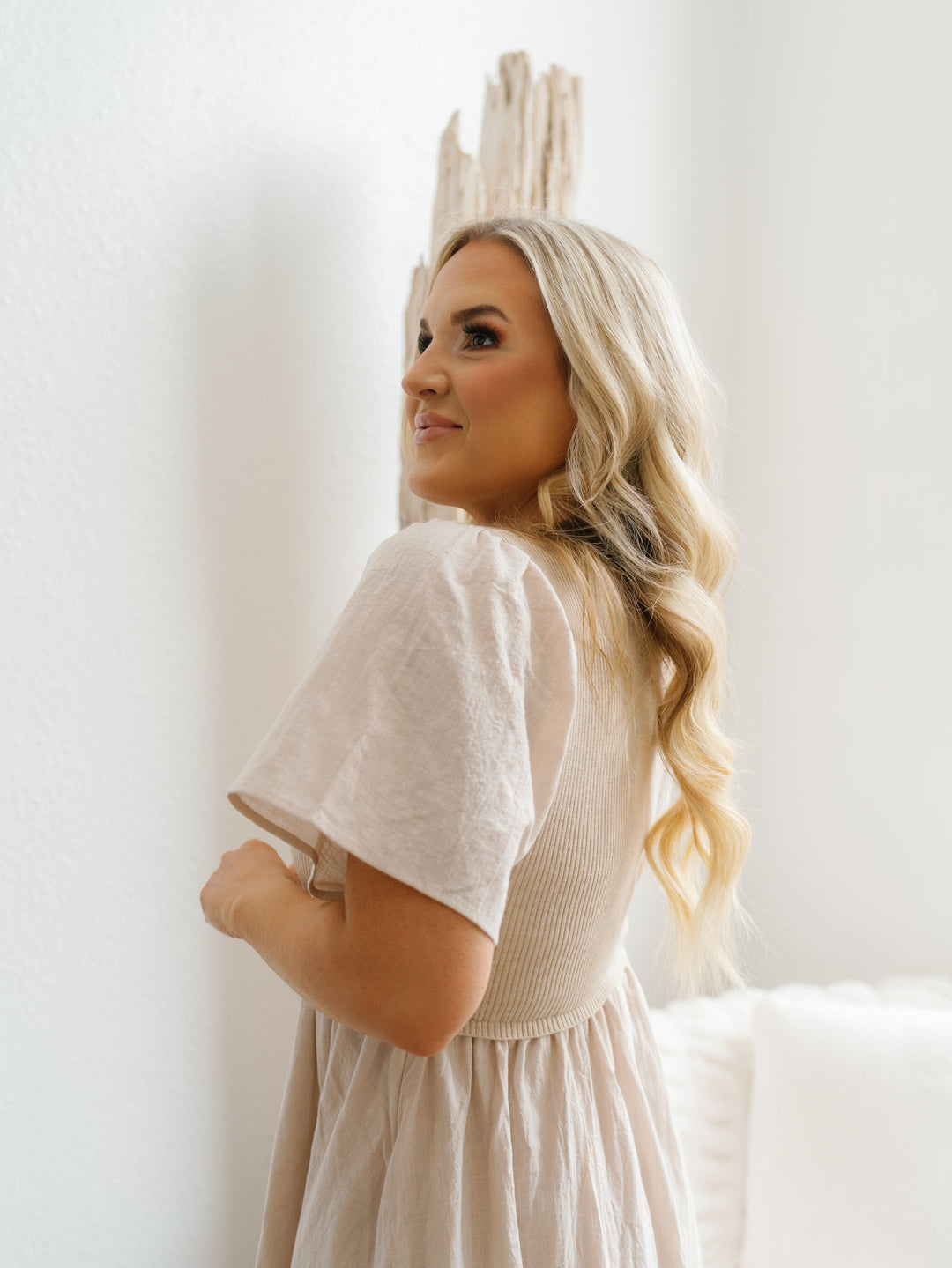 Carmen Dress - Natural - FINAL SALE