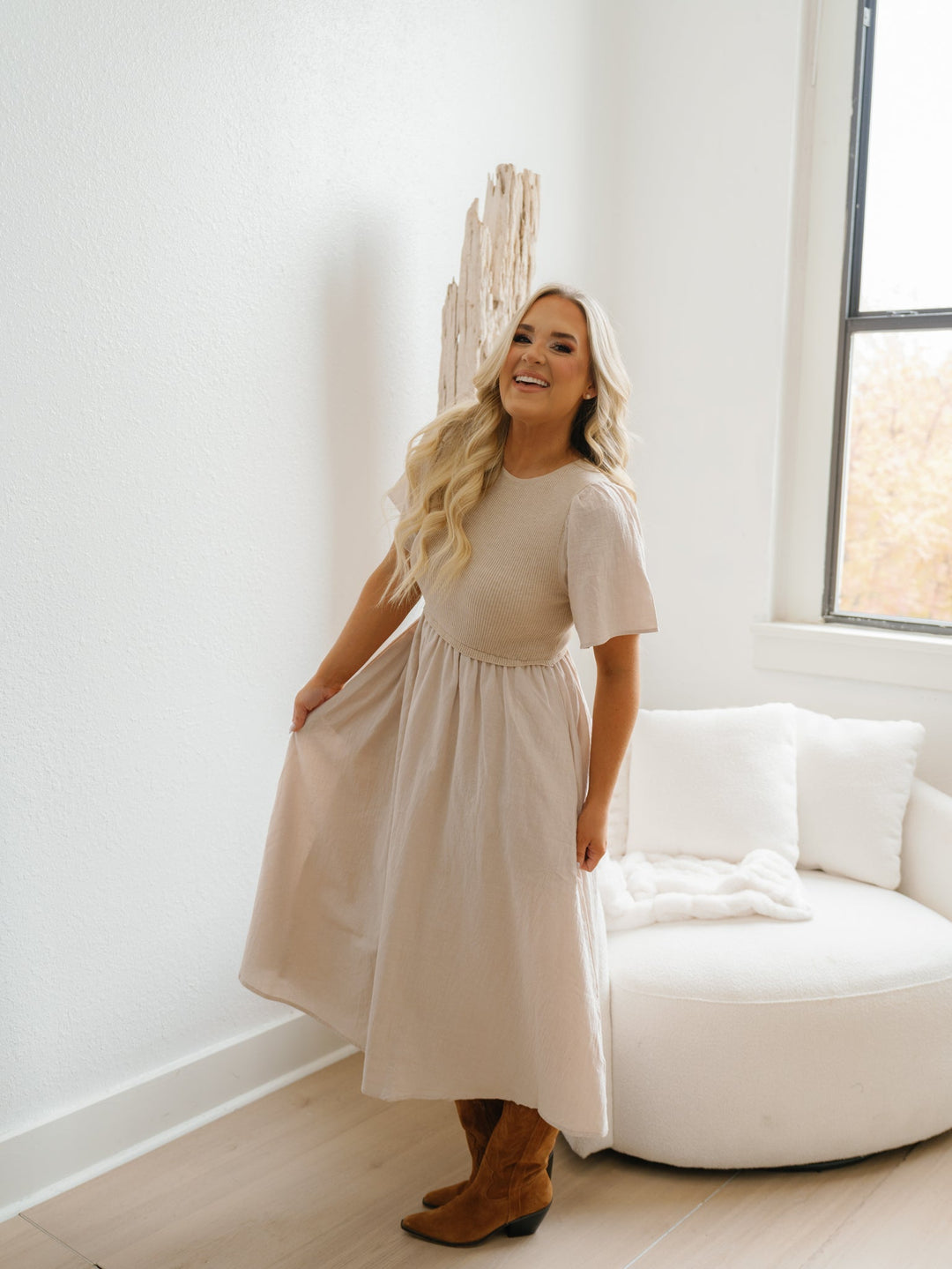 Carmen Dress - Natural - FINAL SALE