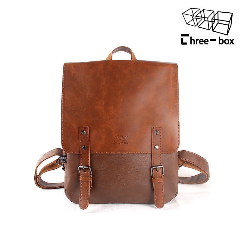 Large Capacity Synthetic Leather Backpack