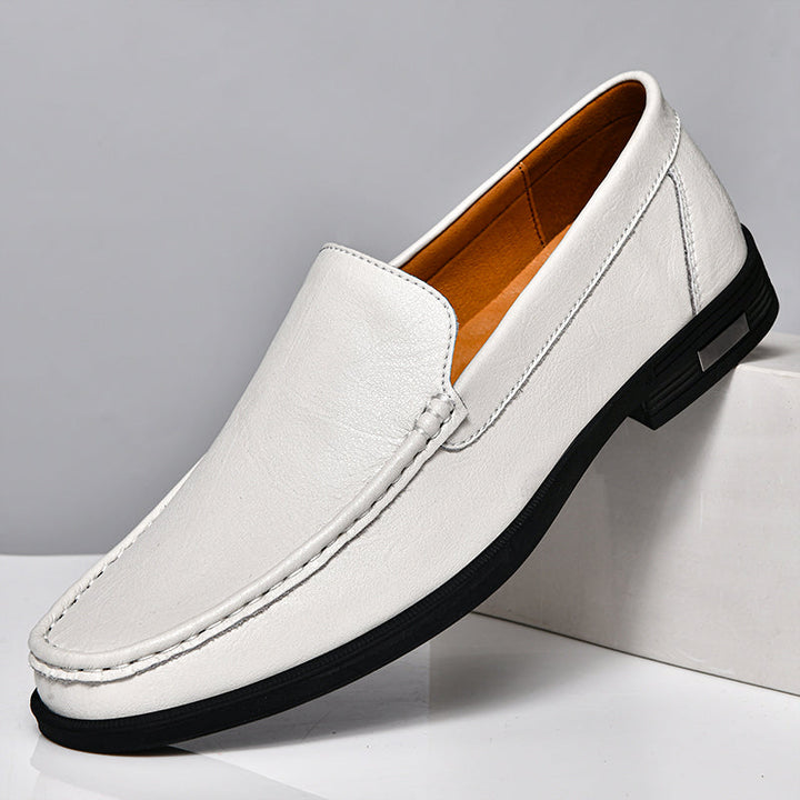 XANDER - GLIMMER LEATHER LOAFERS