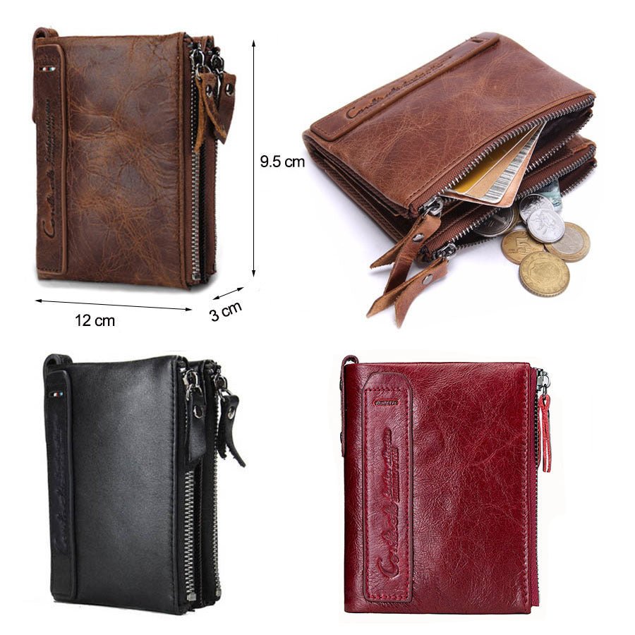 Luxury Genuine Leather Short Wallet