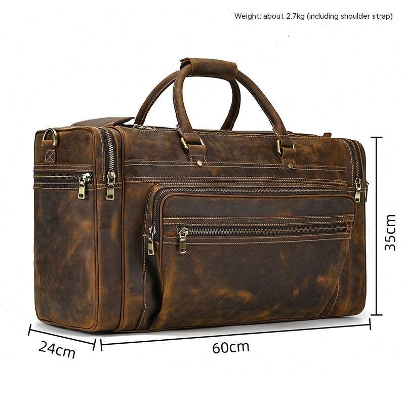 Luxury Large Capacity Retro Leather Travel Bag