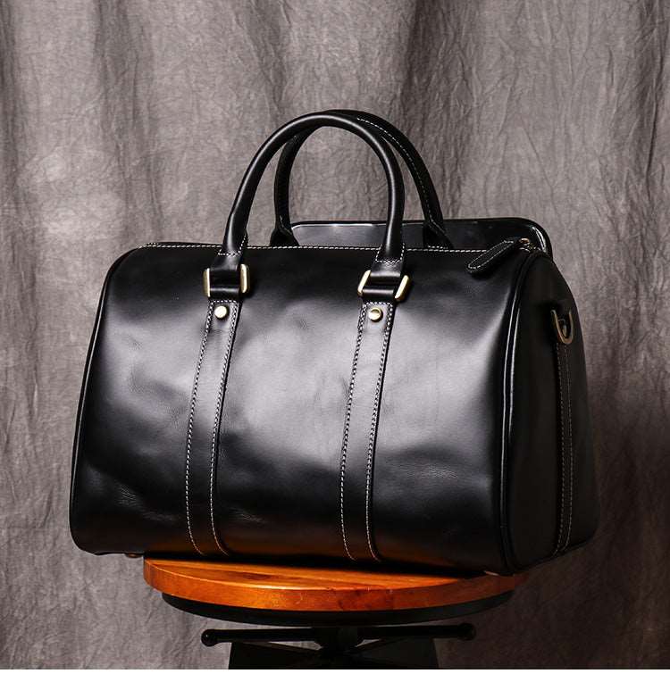 Luxury Retro Men's And Women's Leather Travel Bag