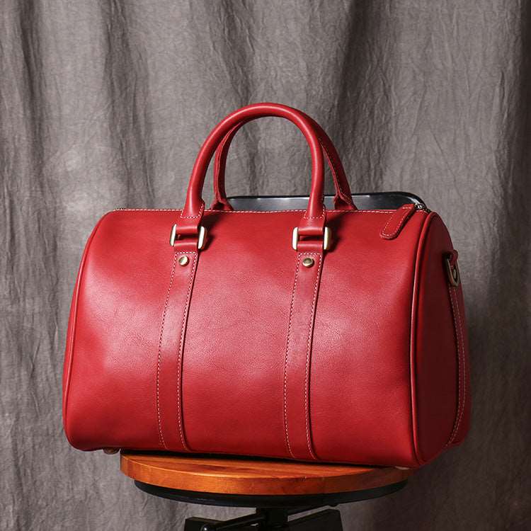 Luxury Retro Men's And Women's Leather Travel Bag