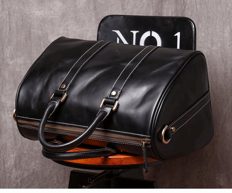 Luxury Retro Men's And Women's Leather Travel Bag