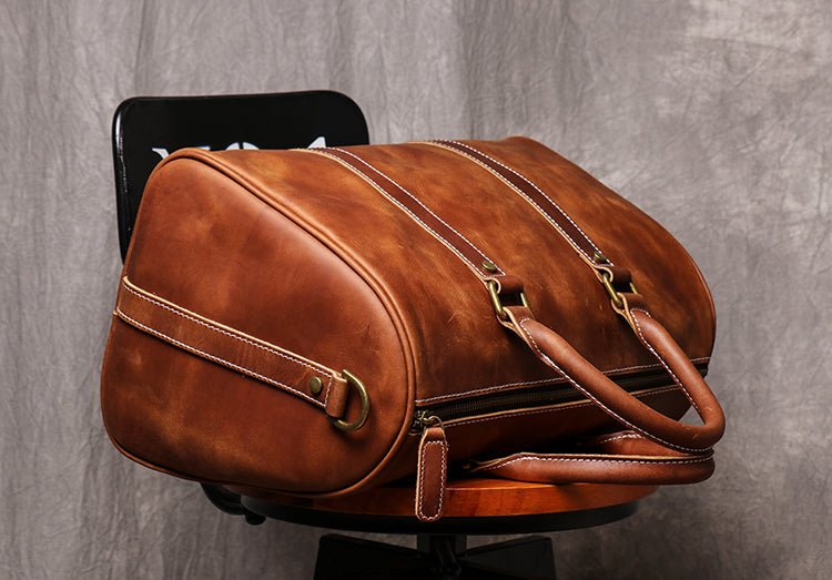 Luxury Retro Men's And Women's Leather Travel Bag