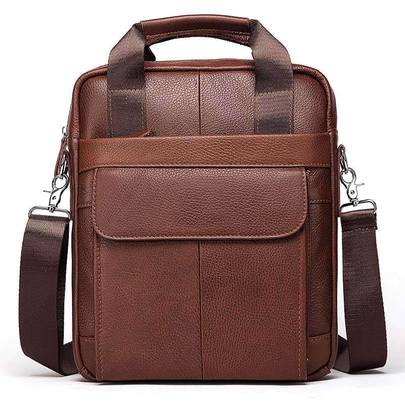 Men's Business Commute Genuine Leather Messenger Bag