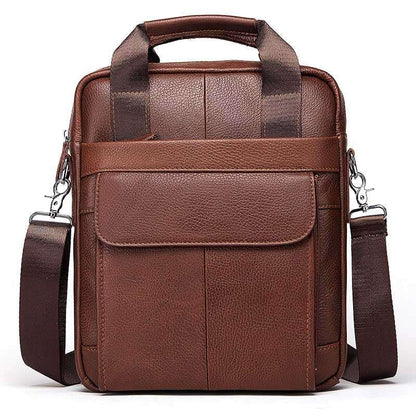 Sac messager en cuir véritable pour hommes Business Commute