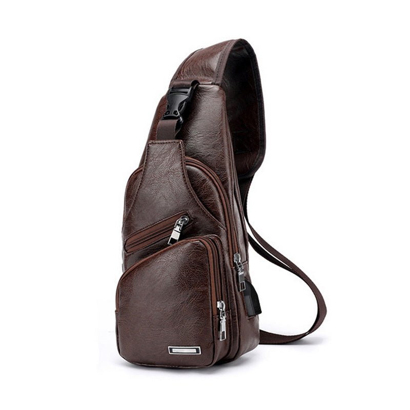 Men's Classic Leather Shoulder Bag