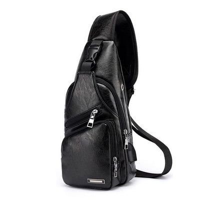 Men's Classic Leather Shoulder Bag