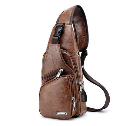 Men's Classic Leather Shoulder Bag