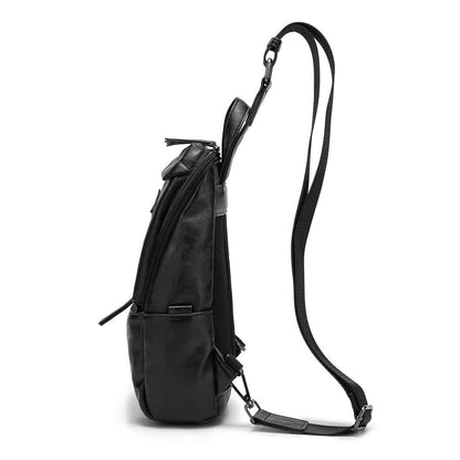 Sac bandoulière en cuir synthétique pour hommes