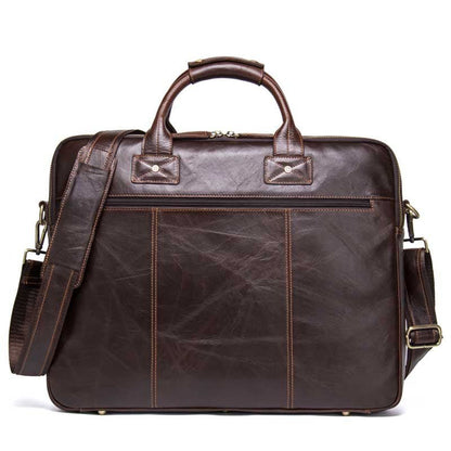 Men's Luxury Casual Leather Business Briefcase Shoulder Bag