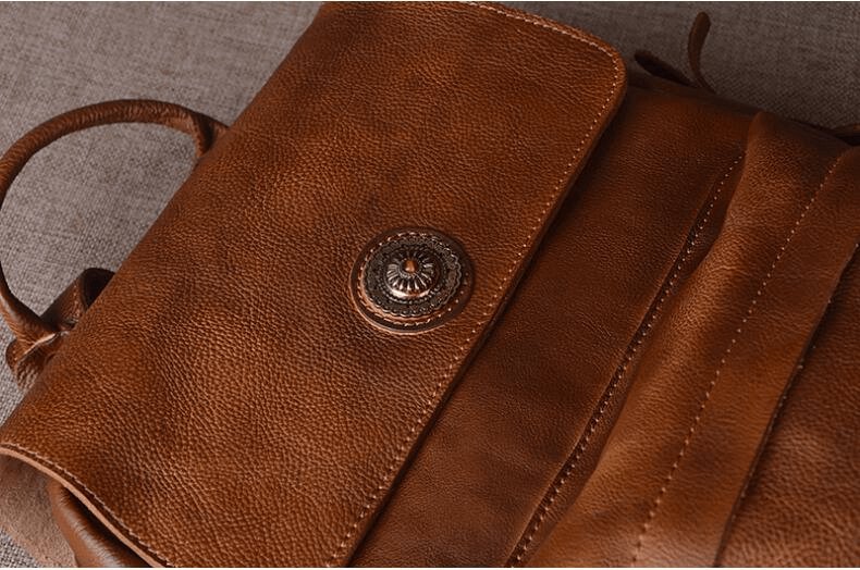 Sac à dos à bandoulière en cuir classique de luxe pour hommes