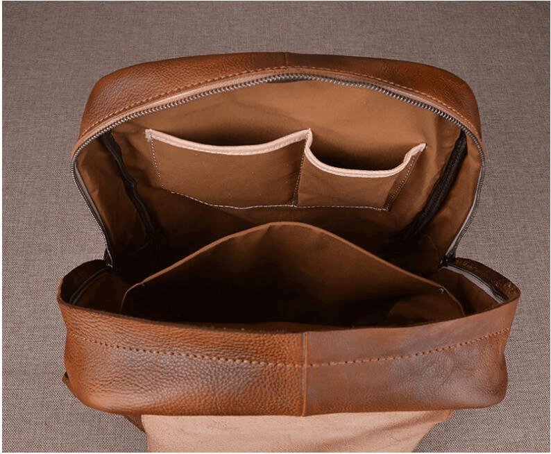 Sac à dos à bandoulière en cuir classique de luxe pour hommes