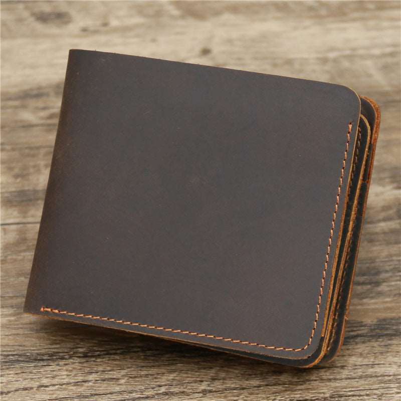 Men's Luxury Cowhide Leather Tri-Fold Wallet