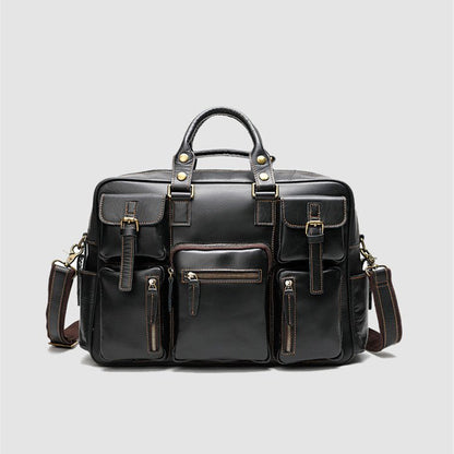 Men's Luxury Large Capacity Leather One Shoulder Messenger Bag