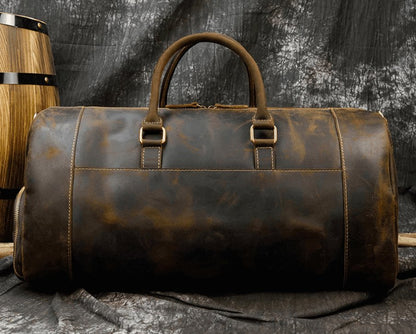 Men's Luxury Large Leather Travel Bag