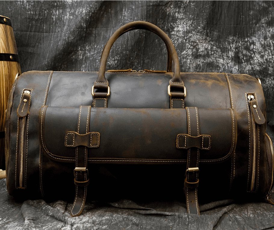 Grand sac de voyage en cuir de luxe pour hommes