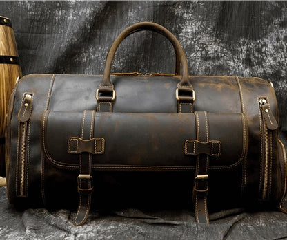 Men's Luxury Large Leather Travel Bag