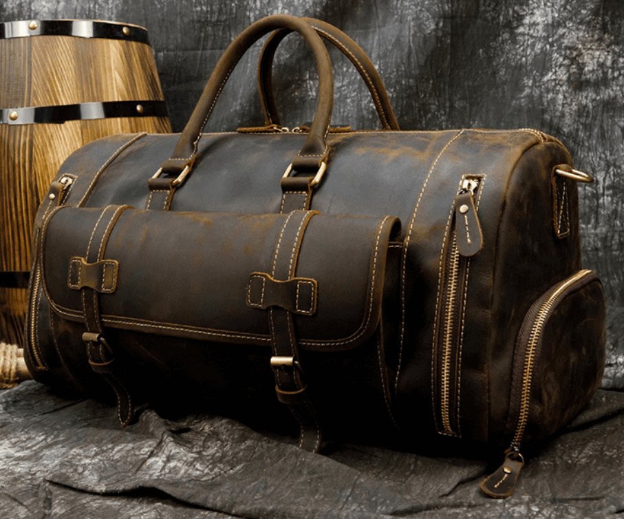 Men's Luxury Large Leather Travel Bag