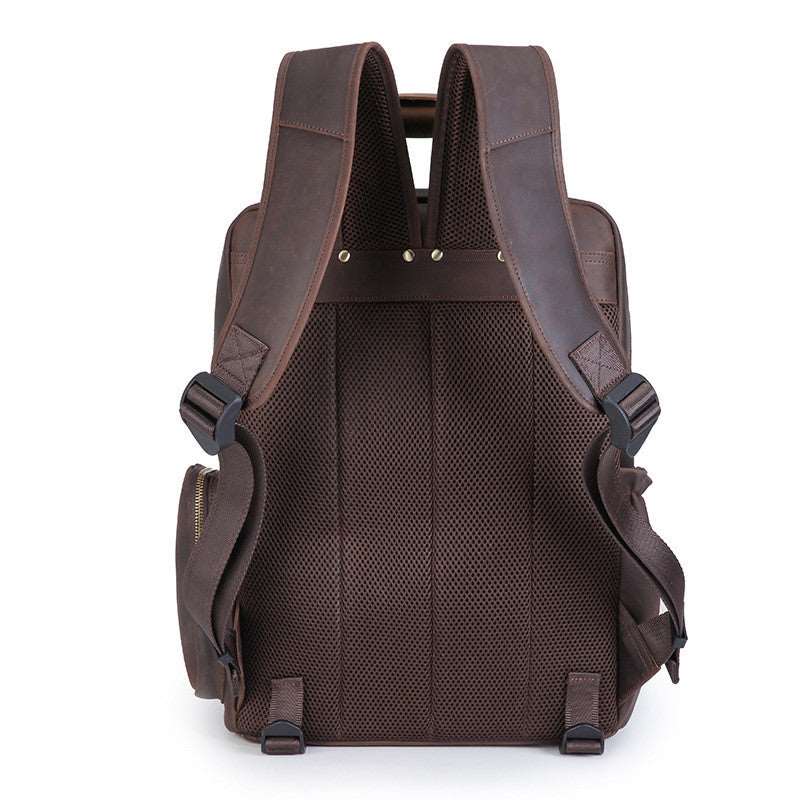 Men's Luxury Leather Camera Backpack