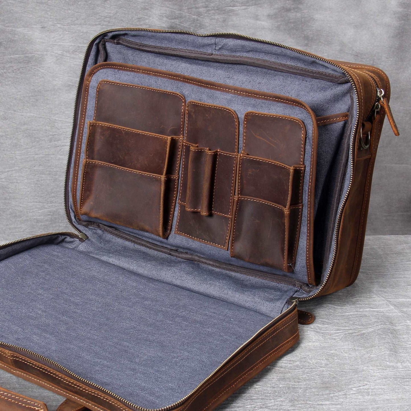 Men's Luxury Leather Medium Laptop  Bag