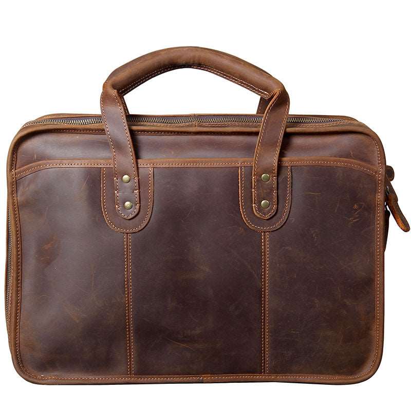 Sac pour ordinateur portable de taille moyenne en cuir de luxe pour hommes