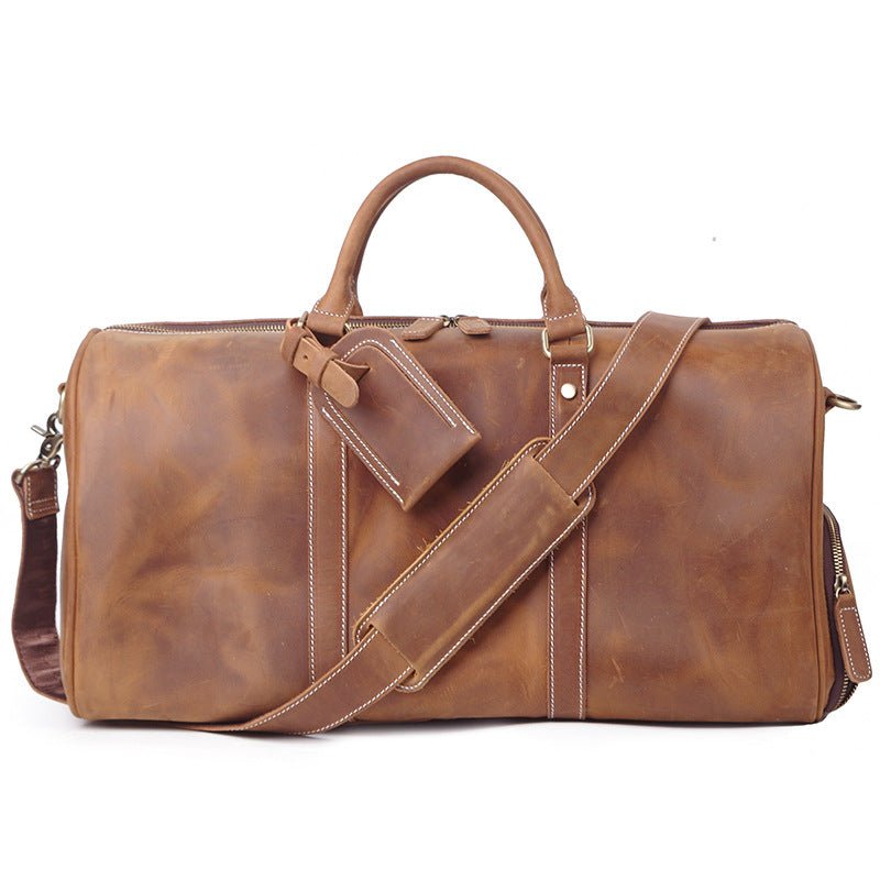 Men's Luxury Leather Retro Hand Luggage Bag