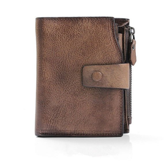 Men's Luxury Leather Retro Short Wallet